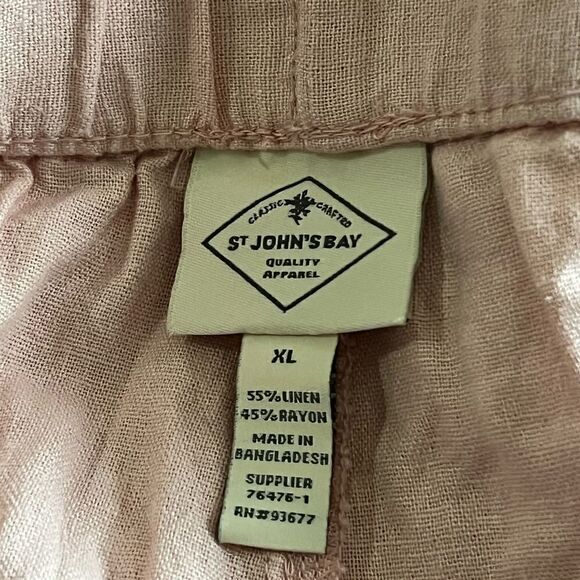 St John’s Bay Silver Pink Linen Jogger NWT - Picture 5 of 5